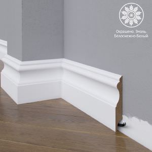 Плинтус Astra Decor МДФ 03-072-18 Белая эмаль