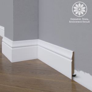 Плинтус Astra Decor МДФ 04-054-10 Белая эмаль