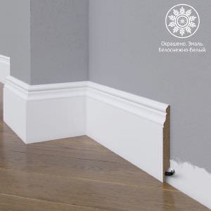 Плинтус Astra Decor МДФ 05-054-12 Белая эмаль