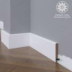 Плинтус Astra Decor МДФ 09-054-10 Белая эмаль