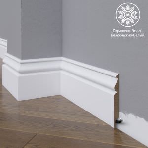 Плинтус Astra Decor МДФ 11-072-12 Белая эмаль