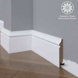 Плинтус Astra Decor МДФ 12-072-18 Белая эмаль
