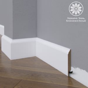 Плинтус Astra Decor МДФ 16-054-12 Белая эмаль