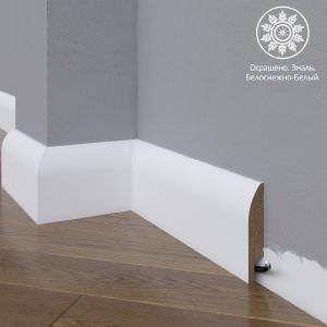 Плинтус Astra Decor МДФ 18-083-16 Белая эмаль