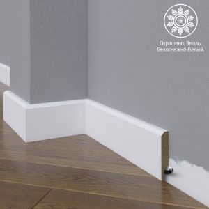 Плинтус Astra Decor МДФ 19-054-12 Белая эмаль