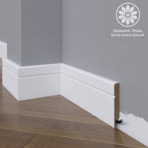 Плинтус Astra Decor МДФ 20-054-12 Белая эмаль