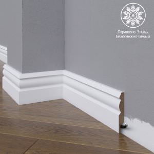 Плинтус Astra Decor МДФ 21-083-10 Белая эмаль