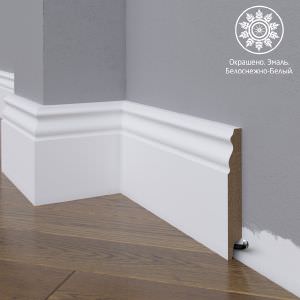 Плинтус Astra Decor МДФ 22-072-18 Белая эмаль