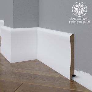 Плинтус Astra Decor МДФ 23-185-16 Белая эмаль
