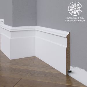 Плинтус Astra Decor МДФ 26-072-18 Белая эмаль