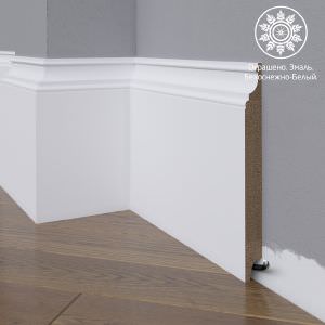 Плинтус Astra Decor МДФ 27-150-22 Белая эмаль