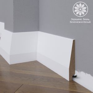 Плинтус Astra Decor МДФ 28-185-18 Белая эмаль