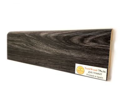 Плинтус FineTeck 53 Дуб Графит (Oak Grafit) Прямой